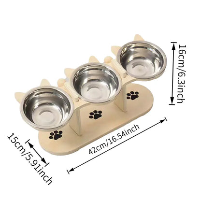 Multi-Layer Elevated Cat Feeder with Pet Food and Water Bowls, Includes 3 Stands, Easy-To-Assemble and Portable Design, Ideal for Multiple Cats Tiktokshopspringglowup Summervibes Petlovers