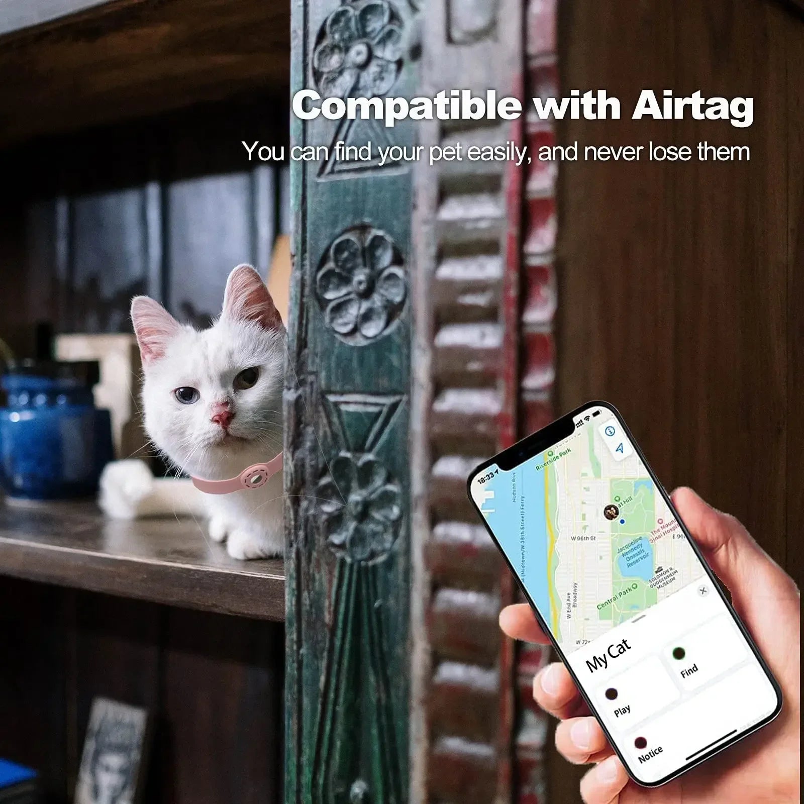New Silicone Anti-Lost Pet Cat Collar for the Apple Airtag Protective Tracker anti Lost Positioning Collar Adjustable Pet Collar