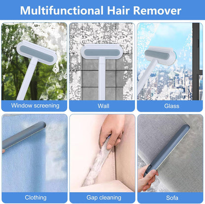 Pet Hair Remover Multifunctional Carpet Pet Hair Remover 4 in 1 Dog Hair Remover Cleaning Brush Multipurpose Clothes Brush for Carpet Clothes Couch Glass Cars