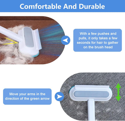 Pet Hair Remover Multifunctional Carpet Pet Hair Remover 4 in 1 Dog Hair Remover Cleaning Brush Multipurpose Clothes Brush for Carpet Clothes Couch Glass Cars