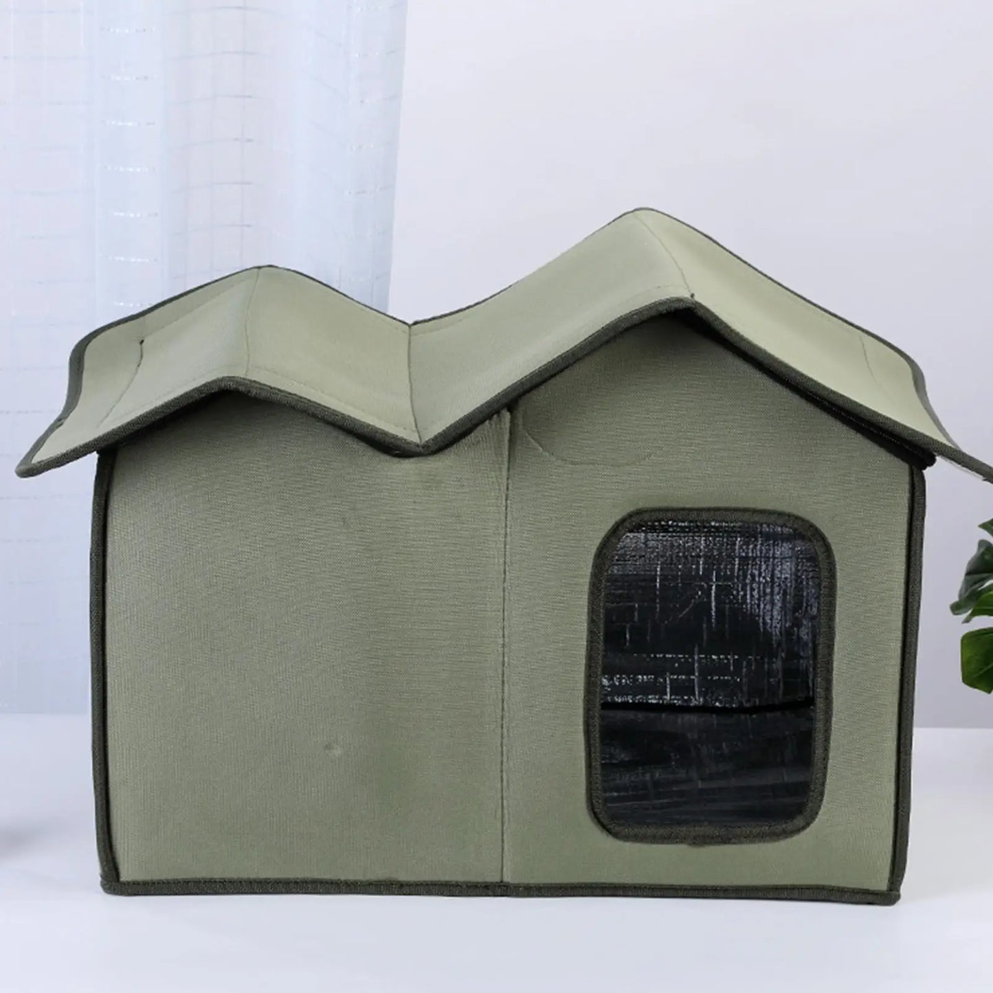Winter Cat House Outdoor Feral Cats Dogs House Weatherproof Temporary Shelter for Camping Backyard Patio Balcony Pets Supplies