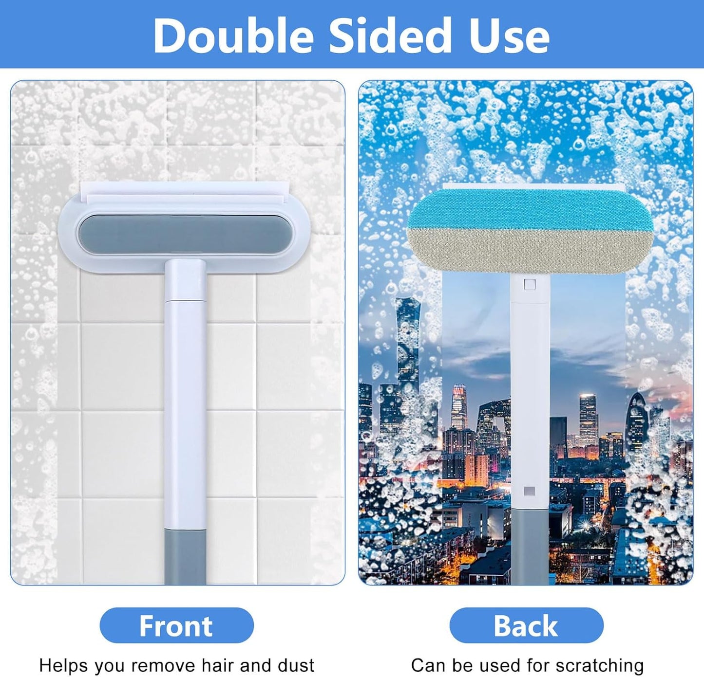 Pet Hair Remover Multifunctional Carpet Pet Hair Remover 4 in 1 Dog Hair Remover Cleaning Brush Multipurpose Clothes Brush for Carpet Clothes Couch Glass Cars