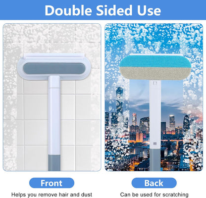 Pet Hair Remover Multifunctional Carpet Pet Hair Remover 4 in 1 Dog Hair Remover Cleaning Brush Multipurpose Clothes Brush for Carpet Clothes Couch Glass Cars
