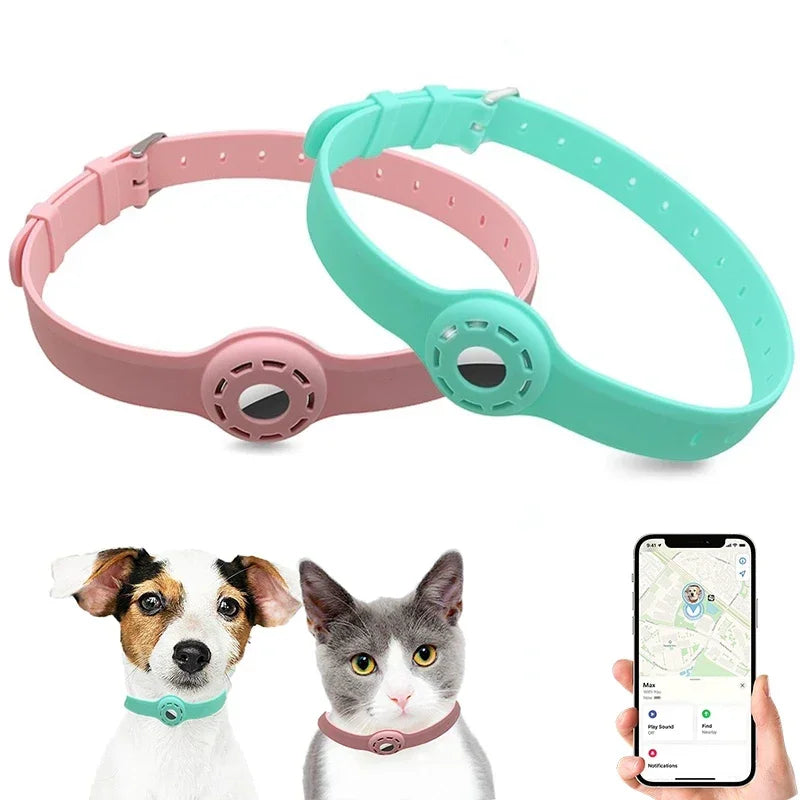New Silicone Anti-Lost Pet Cat Collar for the Apple Airtag Protective Tracker anti Lost Positioning Collar Adjustable Pet Collar